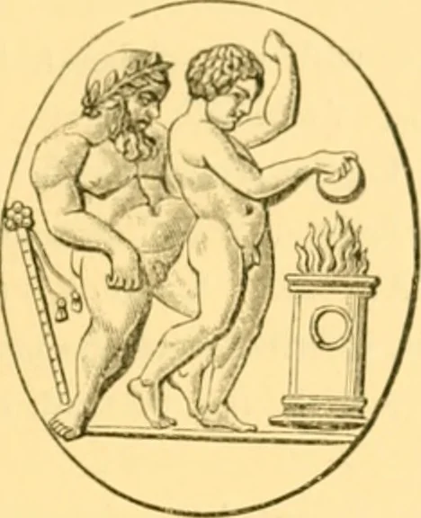 An illustration from Antique gems and rings, 1872, leaf 80
