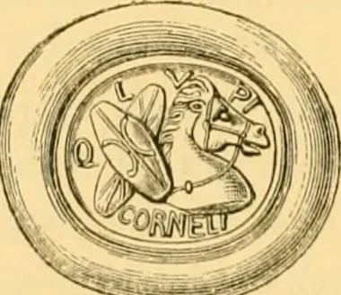 An illustration from Antique gems and rings, 1872, leaf 91