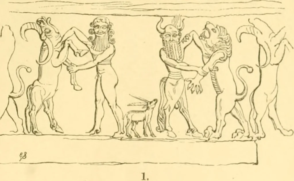 An illustration from Antique gems and rings, 1872, leaf 96