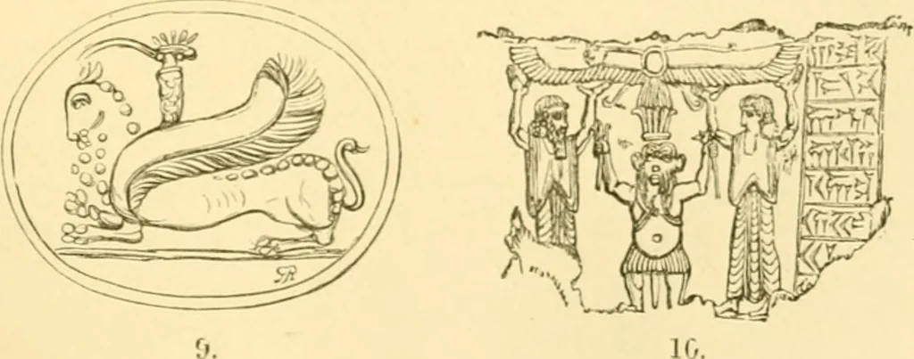 An illustration from Antique gems and rings, 1872, leaf 98