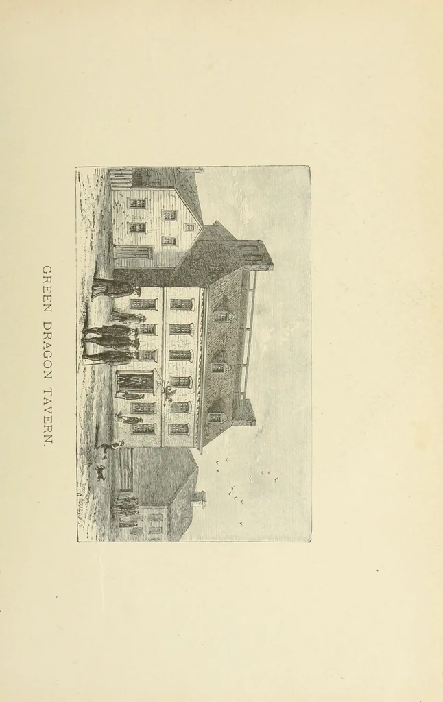 An illustration from Antique views of ye towne of Boston, 1882, leaf 114