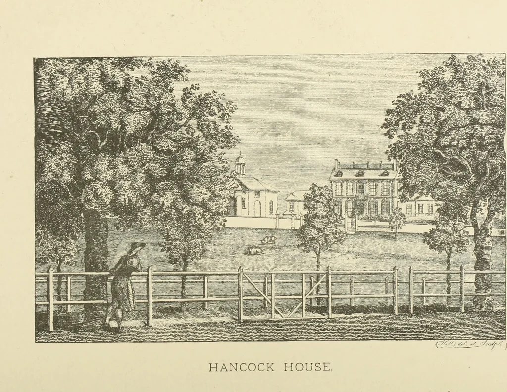 An illustration from Antique views of ye towne of Boston, 1882, leaf 118