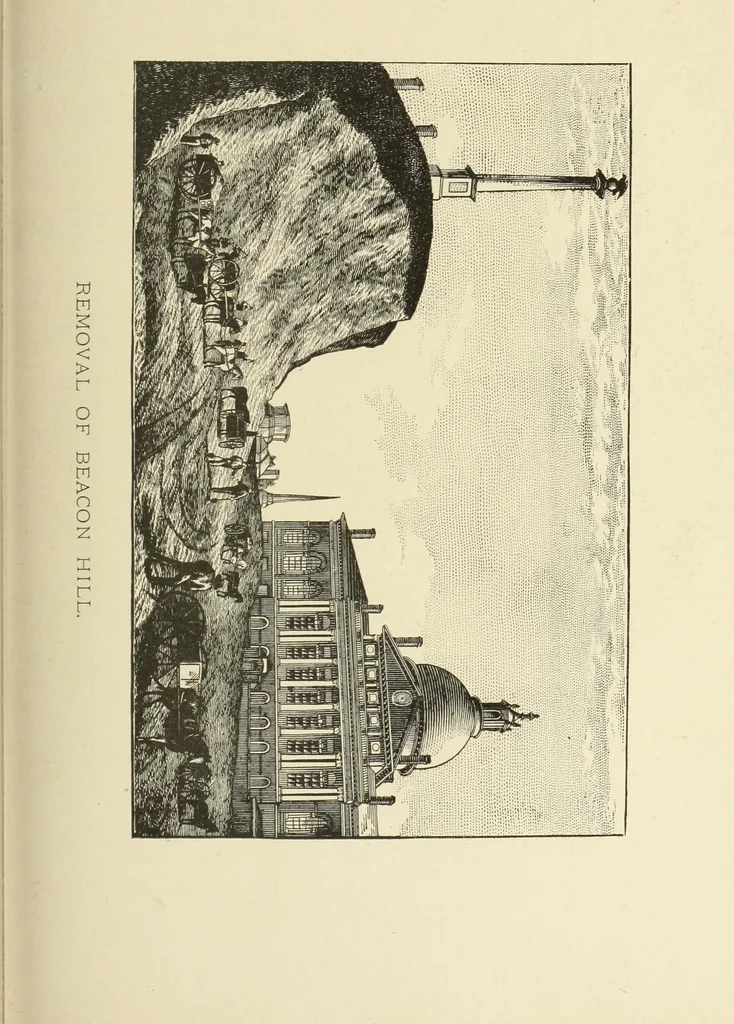 An illustration from Antique views of ye towne of Boston, 1882, leaf 120