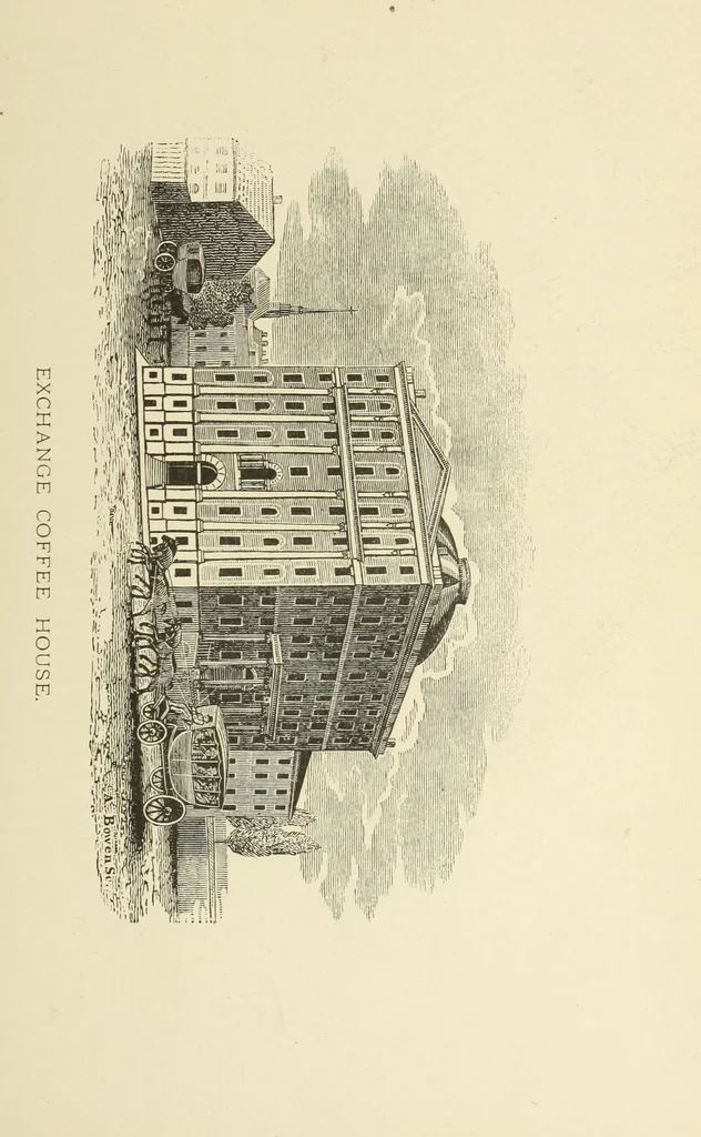 An illustration from Antique views of ye towne of Boston, 1882, leaf 128