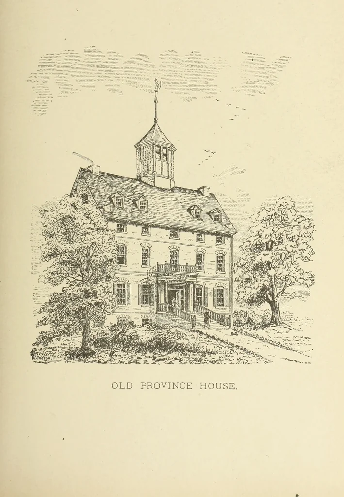 An illustration from Antique views of ye towne of Boston, 1882, leaf 230