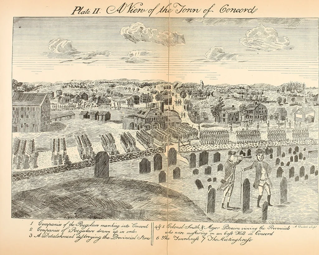 An illustration from Antique views of ye towne of Boston, 1882, leaf 236