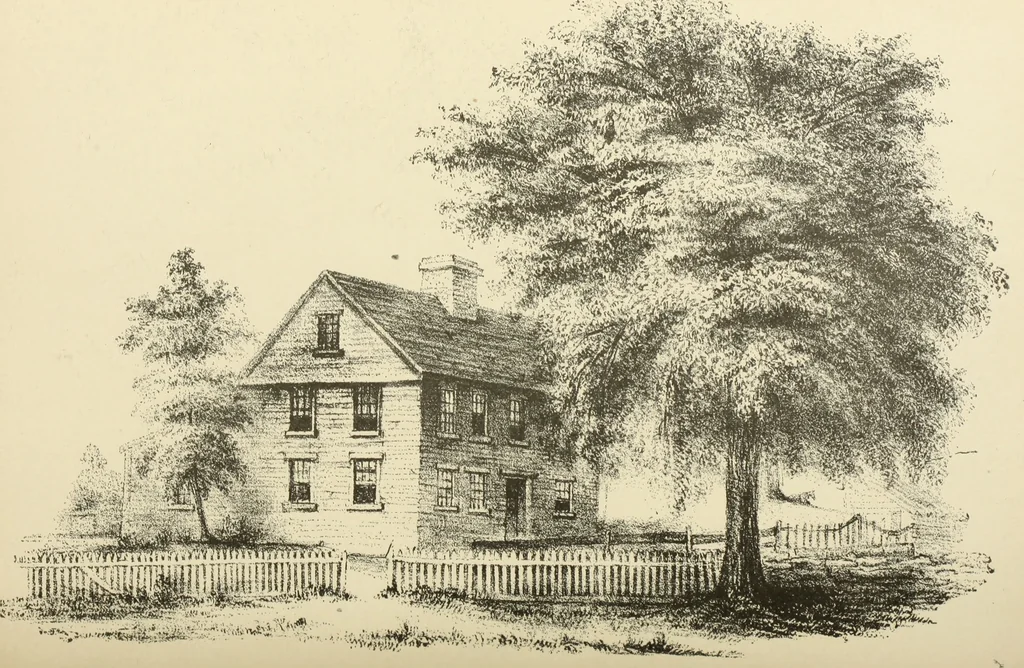 An illustration from Antique views of ye towne of Boston, 1882, leaf 258