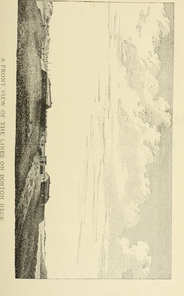An illustration from Antique views of ye towne of Boston, 1882, leaf 272