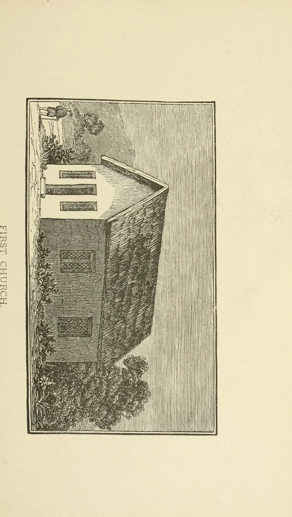 An illustration from Antique views of ye towne of Boston, 1882, leaf 300