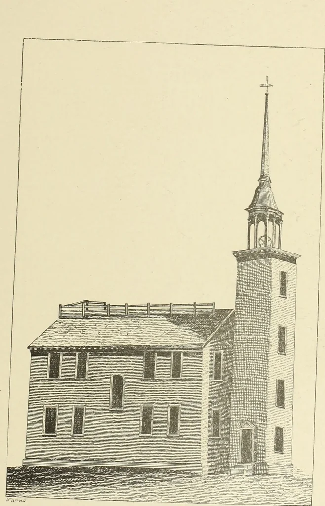 An illustration from Antique views of ye towne of Boston, 1882, leaf 310