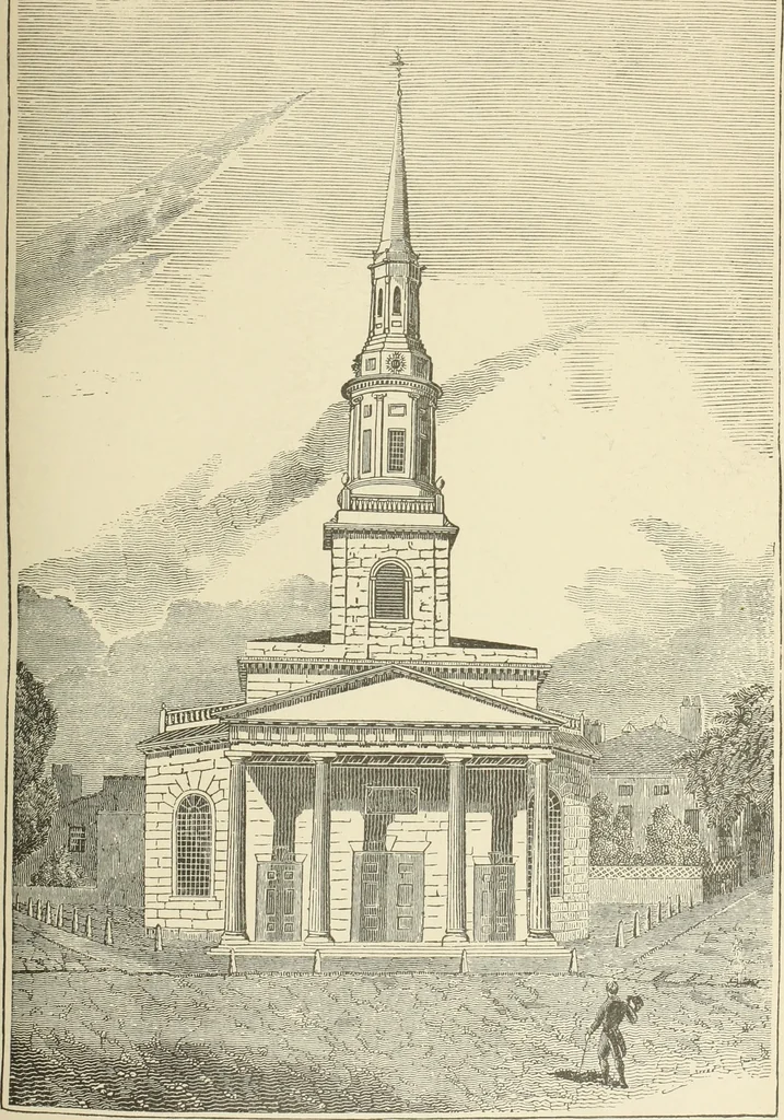 An illustration from Antique views of ye towne of Boston, 1882, leaf 322