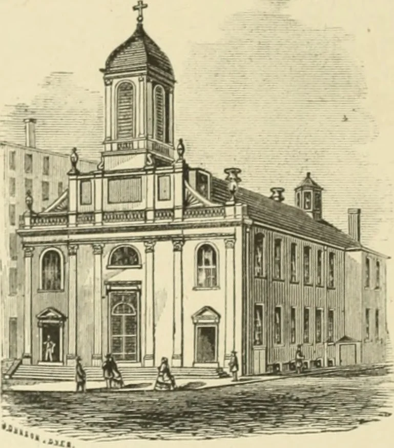 An illustration from Antique views of ye towne of Boston, 1882, leaf 335