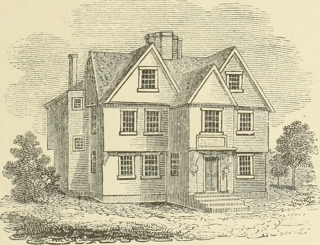 An illustration from Antique views of ye towne of Boston, 1882, leaf 82