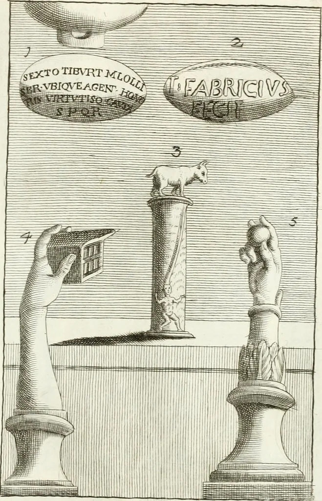An illustration from Antiquitatis reliquiae a marchione Jacobo Musellio collectae, tabulis incisae et brevisibus explicationibus illustratae, 1756, leaf 118