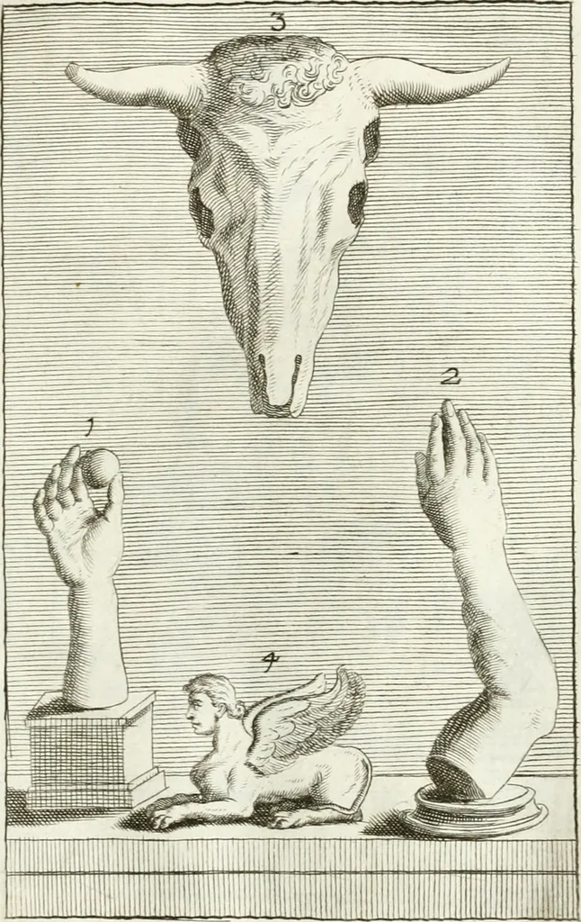 An illustration from Antiquitatis reliquiae a marchione Jacobo Musellio collectae, tabulis incisae et brevisibus explicationibus illustratae, 1756, leaf 120