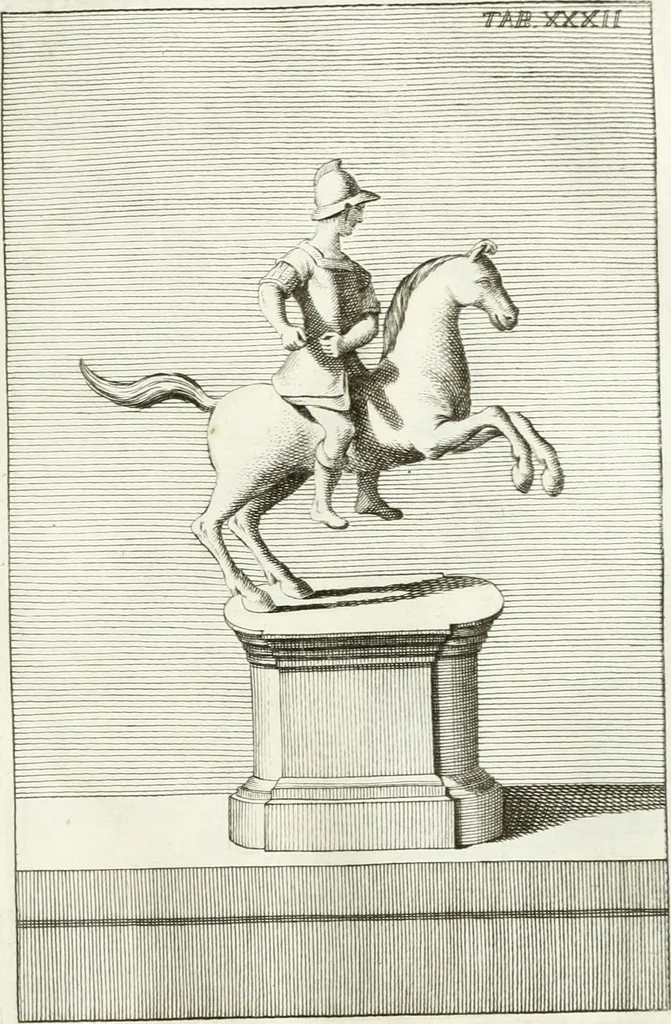 An illustration from Antiquitatis reliquiae a marchione Jacobo Musellio collectae, tabulis incisae et brevisibus explicationibus illustratae, 1756, leaf 136