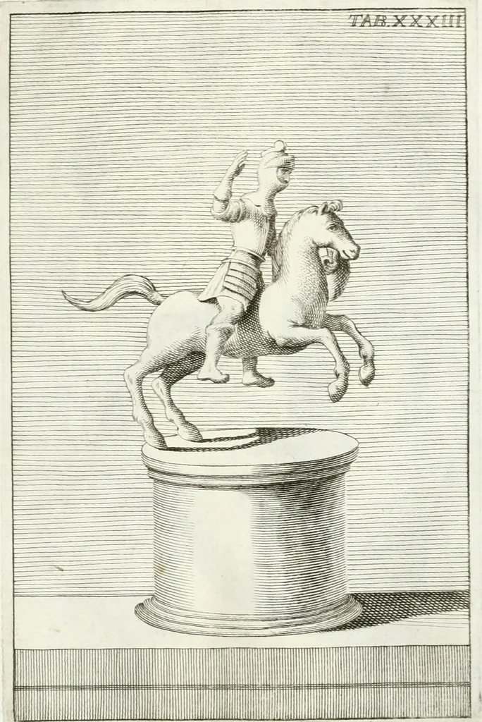 An illustration from Antiquitatis reliquiae a marchione Jacobo Musellio collectae, tabulis incisae et brevisibus explicationibus illustratae, 1756, leaf 138