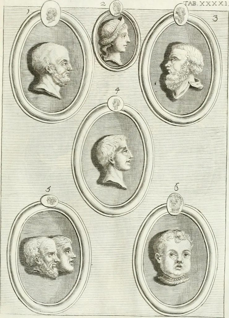 An illustration from Antiquitatis reliquiae a marchione Jacobo Musellio collectae, tabulis incisae et brevisibus explicationibus illustratae, 1756, leaf 156