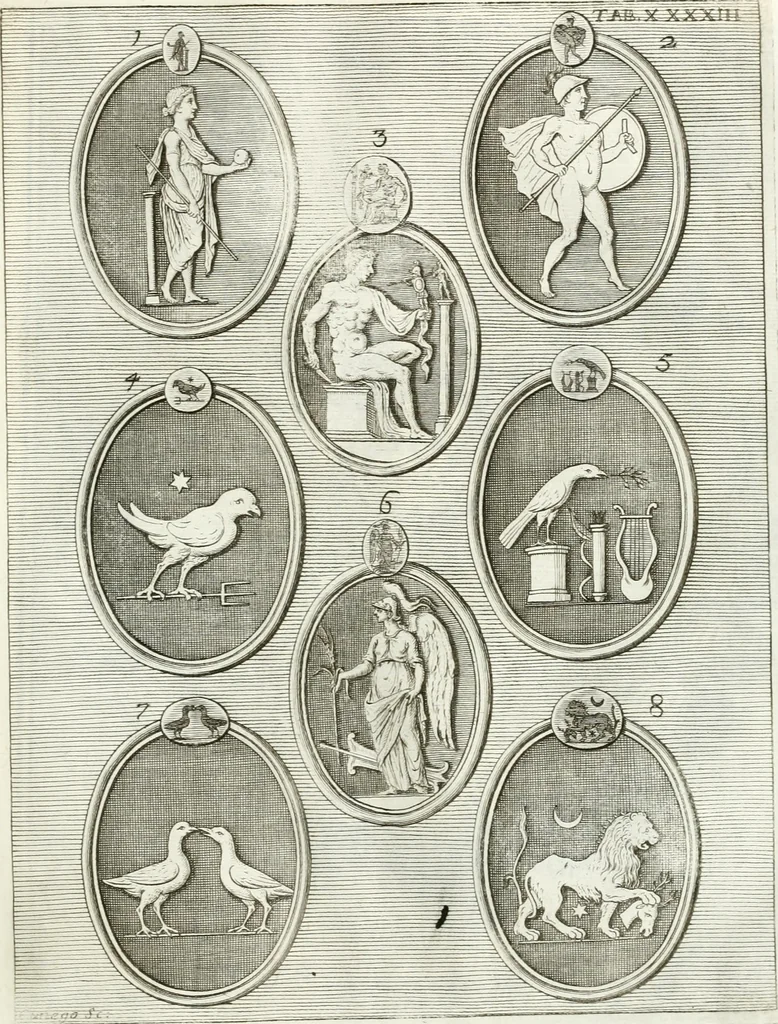 An illustration from Antiquitatis reliquiae a marchione Jacobo Musellio collectae, tabulis incisae et brevisibus explicationibus illustratae, 1756, leaf 158