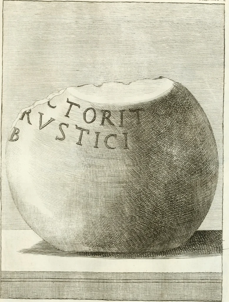An illustration from Antiquitatis reliquiae a marchione Jacobo Musellio collectae, tabulis incisae et brevisibus explicationibus illustratae, 1756, leaf 202