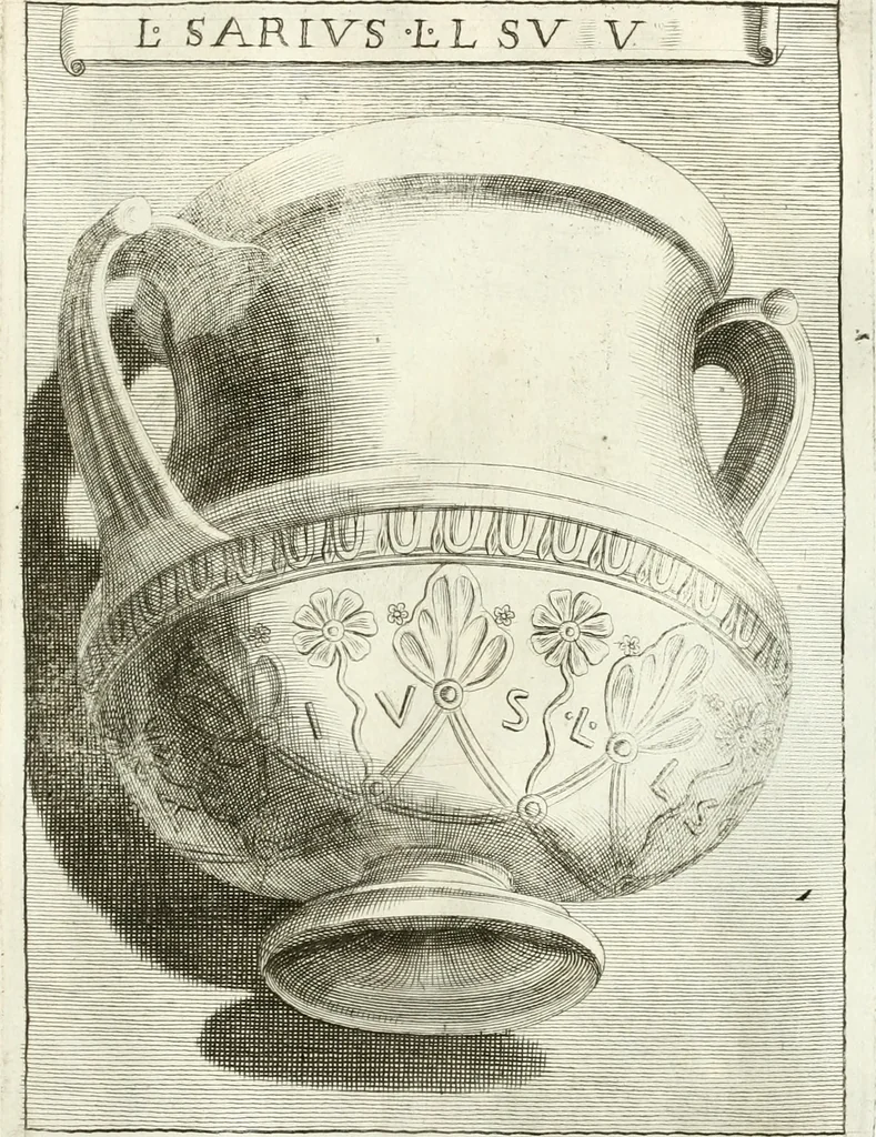 An illustration from Antiquitatis reliquiae a marchione Jacobo Musellio collectae, tabulis incisae et brevisibus explicationibus illustratae, 1756, leaf 232