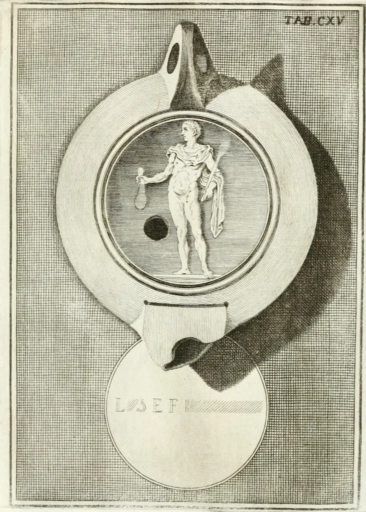 An illustration from Antiquitatis reliquiae a marchione Jacobo Musellio collectae, tabulis incisae et brevisibus explicationibus illustratae, 1756, leaf 296