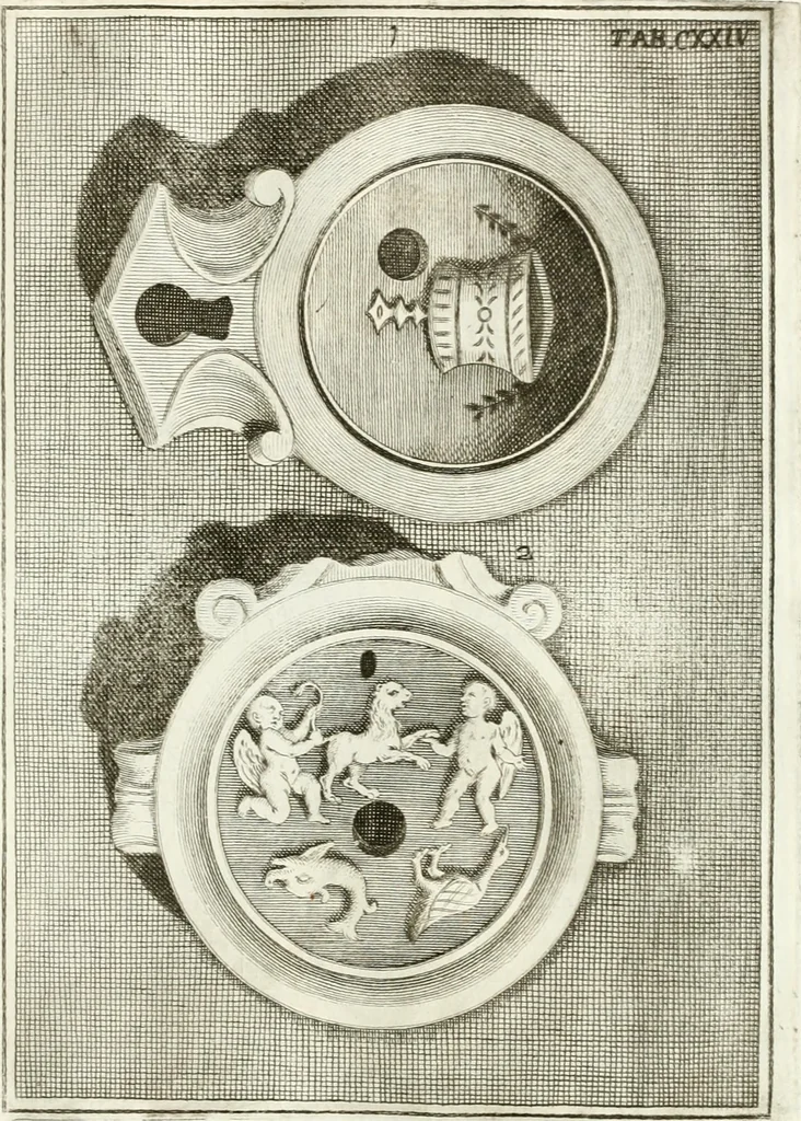 An illustration from Antiquitatis reliquiae a marchione Jacobo Musellio collectae, tabulis incisae et brevisibus explicationibus illustratae, 1756, leaf 314