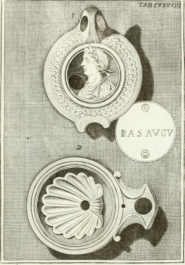An illustration from Antiquitatis reliquiae a marchione Jacobo Musellio collectae, tabulis incisae et brevisibus explicationibus illustratae, 1756, leaf 342