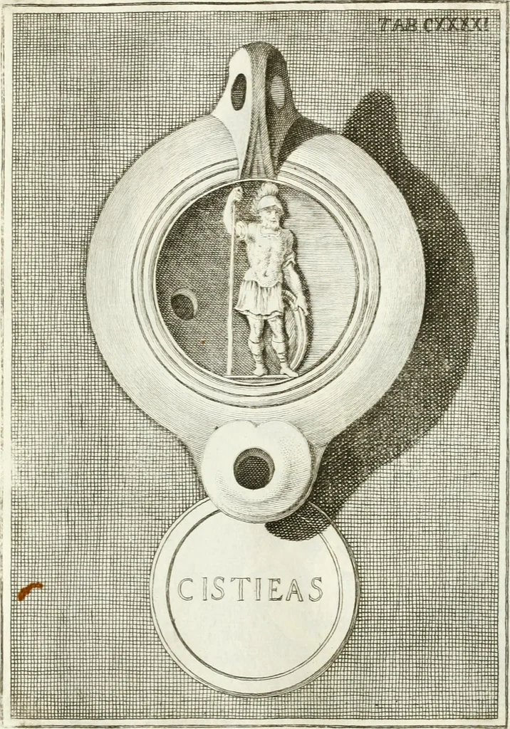 An illustration from Antiquitatis reliquiae a marchione Jacobo Musellio collectae, tabulis incisae et brevisibus explicationibus illustratae, 1756, leaf 348