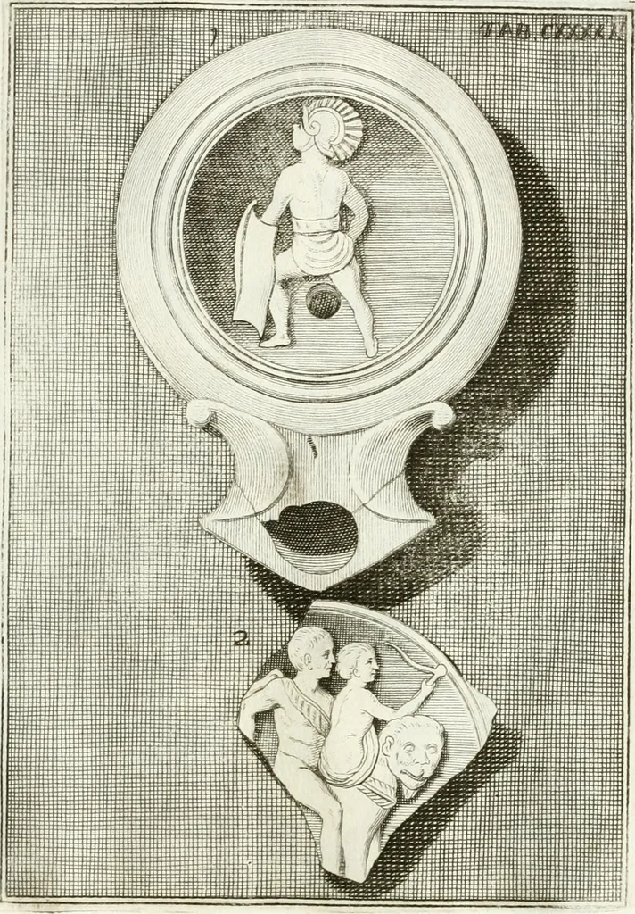 An illustration from Antiquitatis reliquiae a marchione Jacobo Musellio collectae, tabulis incisae et brevisibus explicationibus illustratae, 1756, leaf 350