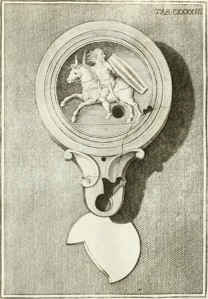 An illustration from Antiquitatis reliquiae a marchione Jacobo Musellio collectae, tabulis incisae et brevisibus explicationibus illustratae, 1756, leaf 352