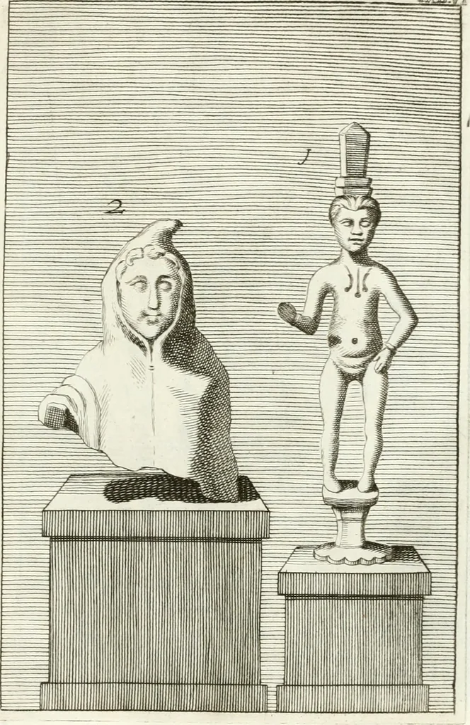 An illustration from Antiquitatis reliquiae a marchione Jacobo Musellio collectae, tabulis incisae et brevisibus explicationibus illustratae, 1756, leaf 84