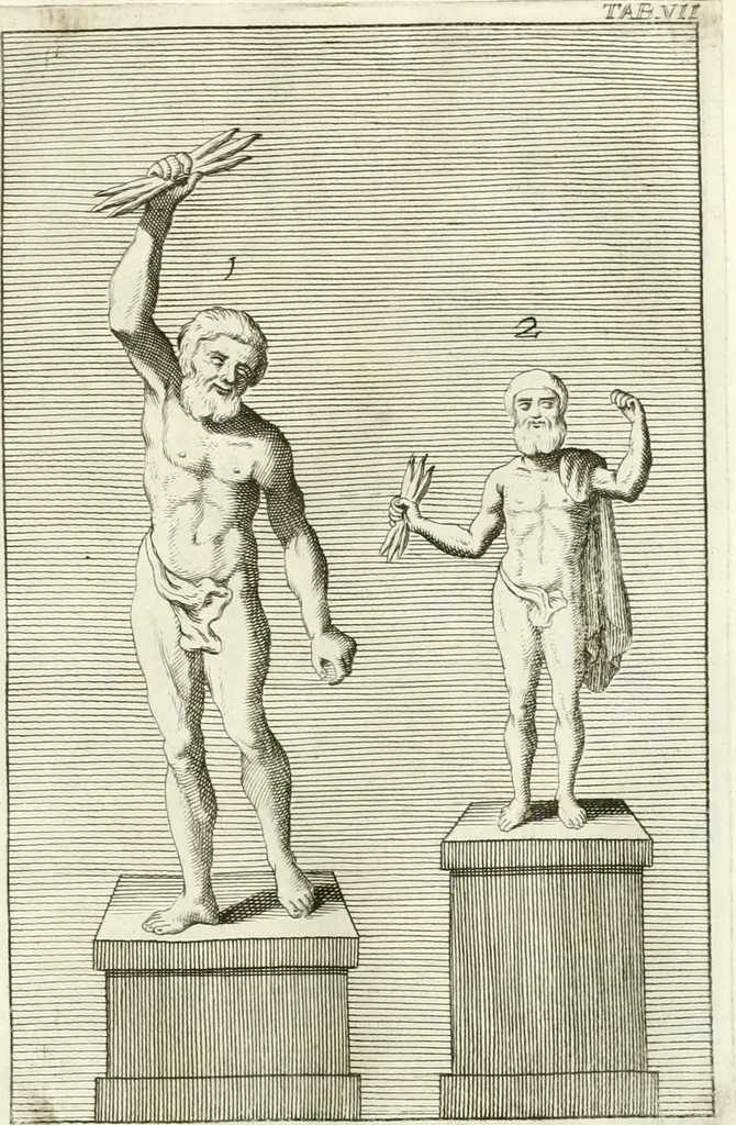 An illustration from Antiquitatis reliquiae a marchione Jacobo Musellio collectae, tabulis incisae et brevisibus explicationibus illustratae, 1756, leaf 86