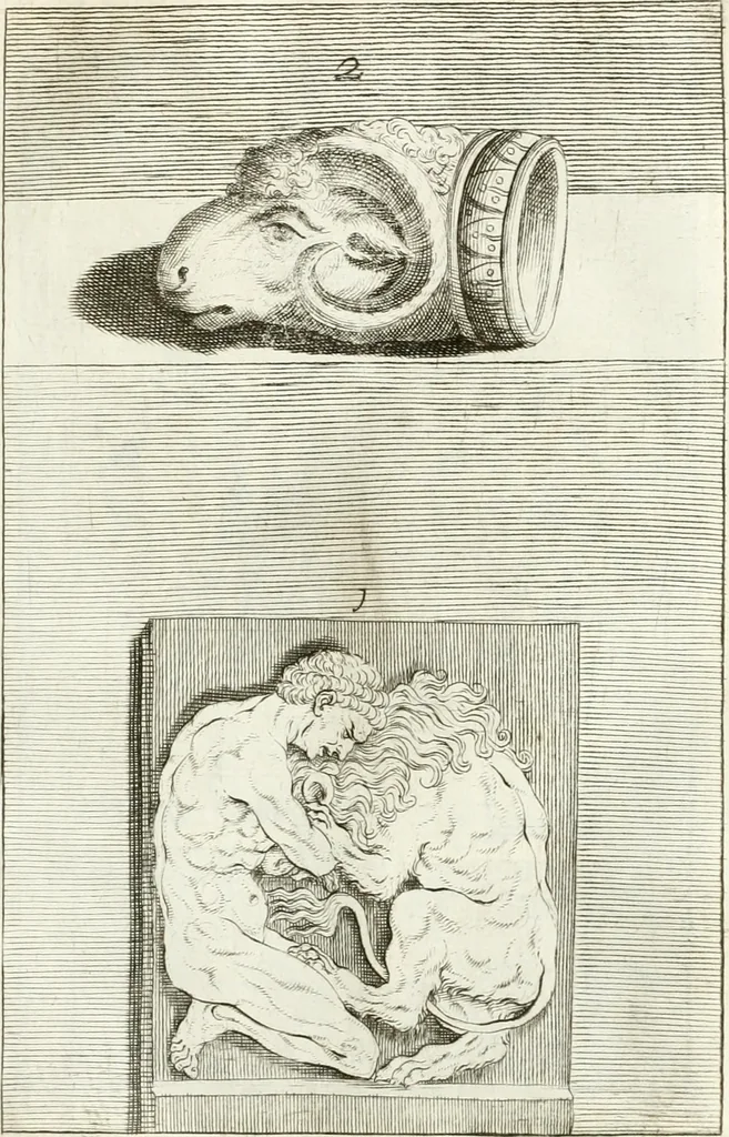 An illustration from Antiquitatis reliquiae a marchione Jacobo Musellio collectae, tabulis incisae et brevisibus explicationibus illustratae, 1756, leaf 94