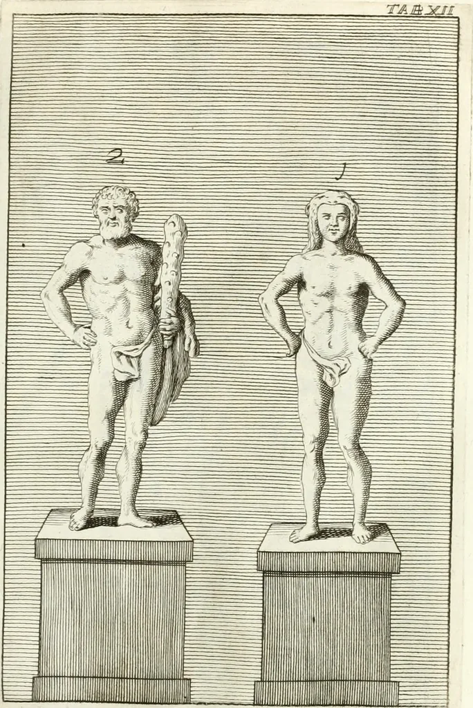 An illustration from Antiquitatis reliquiae a marchione Jacobo Musellio collectae, tabulis incisae et brevisibus explicationibus illustratae, 1756, leaf 96