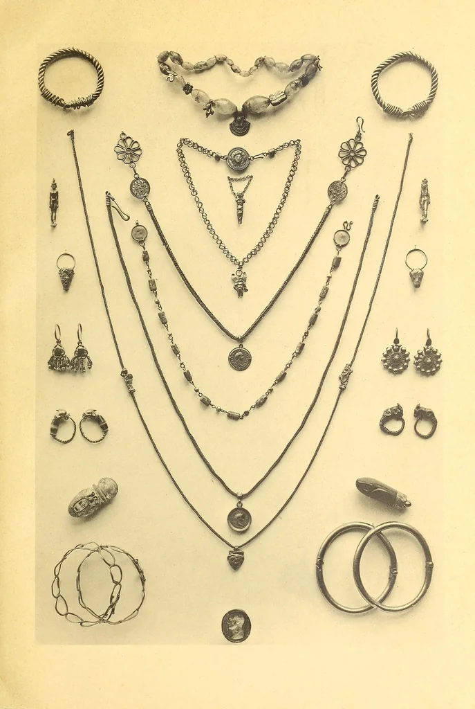 An illustration from Antiquites Egyptiennes, Grecques et Romaines appartenant a P. Philip et a divers amateurs: sculptures, peintures, bronzes, etoffes, faiences, figures de tanagra, verres irises, 1905, leaf 263