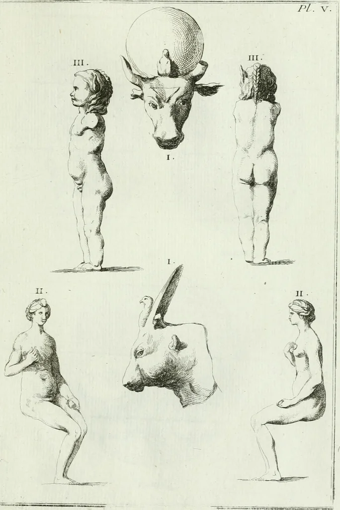 An illustration from Recueil d'antiquités egyptiennes, etrusques, grecques et romaines, 1756, leaf 454
