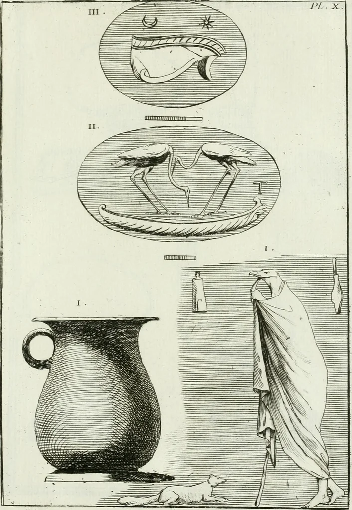 An illustration from Recueil d'antiquités egyptiennes, etrusques, grecques et romaines, 1756, leaf 464