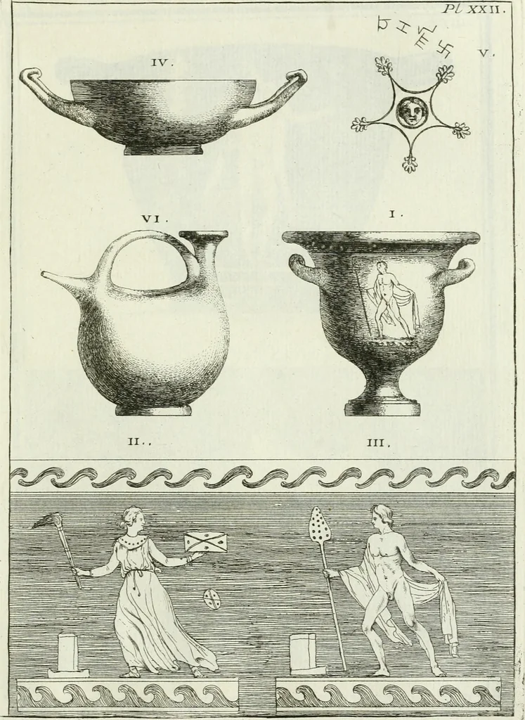 An illustration from Recueil d'antiquités egyptiennes, etrusques, grecques et romaines, 1756, leaf 488