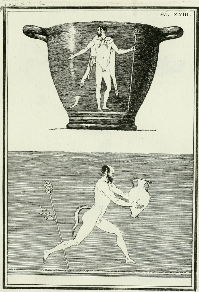 An illustration from Recueil d'antiquités egyptiennes, etrusques, grecques et romaines, 1756, leaf 490