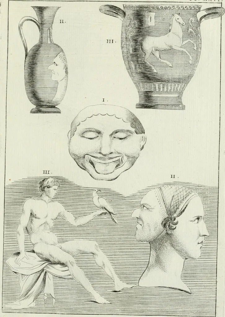 An illustration from Recueil d'antiquités egyptiennes, etrusques, grecques et romaines, 1756, leaf 496