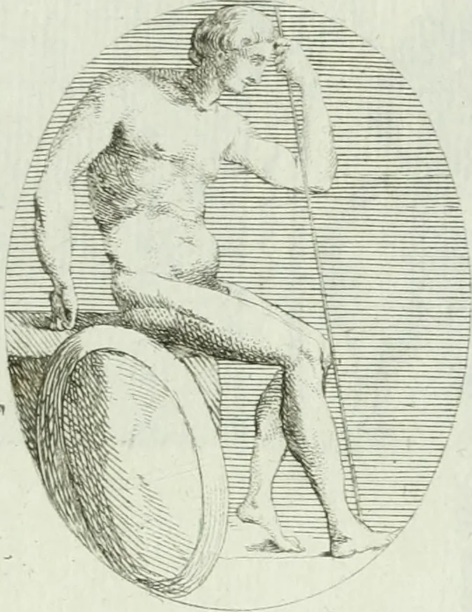An illustration from Recueil d'antiquités egyptiennes, etrusques, grecques et romaines, 1756, leaf 500