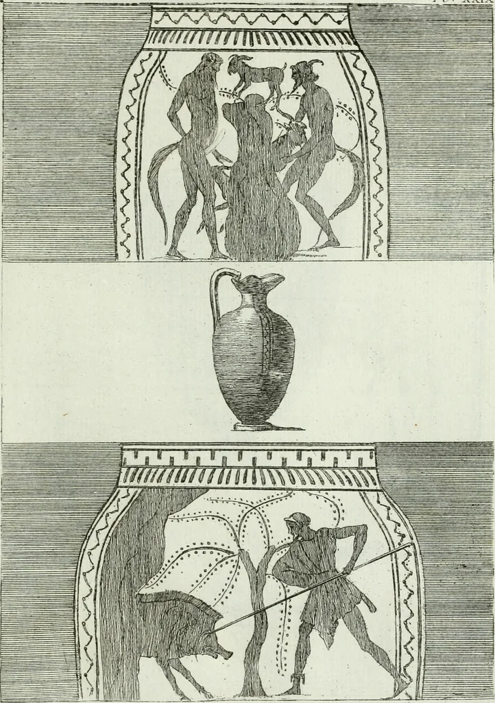 An illustration from Recueil d'antiquités egyptiennes, etrusques, grecques et romaines, 1756, leaf 502