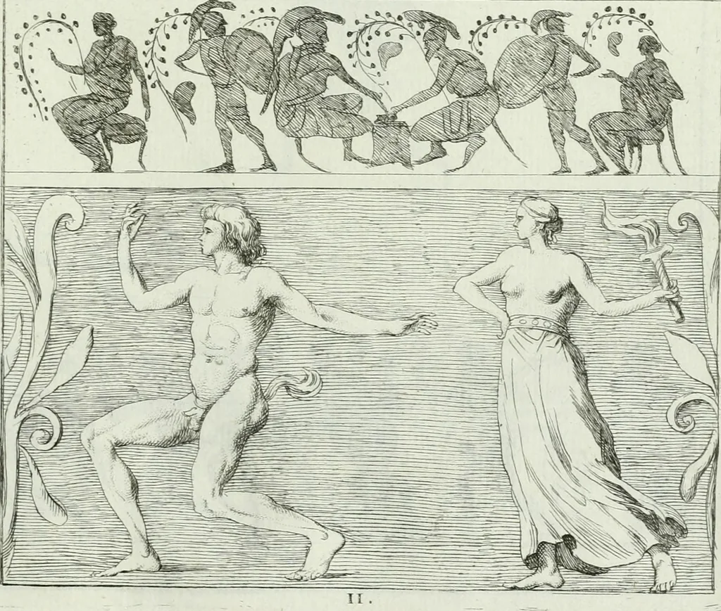 An illustration from Recueil d'antiquités egyptiennes, etrusques, grecques et romaines, 1756, leaf 506