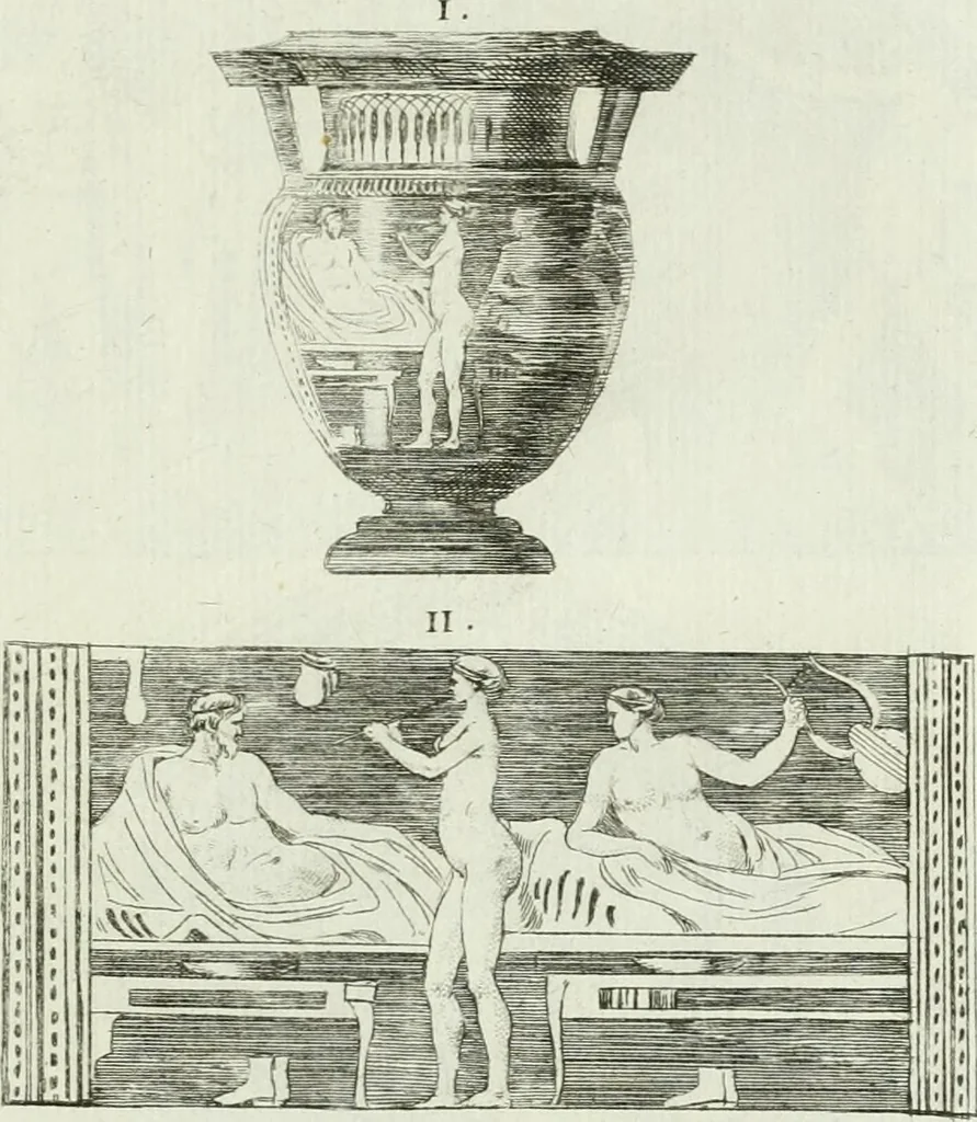 An illustration from Recueil d'antiquités egyptiennes, etrusques, grecques et romaines, 1756, leaf 516
