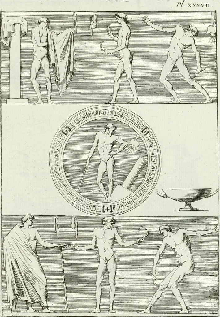 An illustration from Recueil d'antiquités egyptiennes, etrusques, grecques et romaines, 1756, leaf 518
