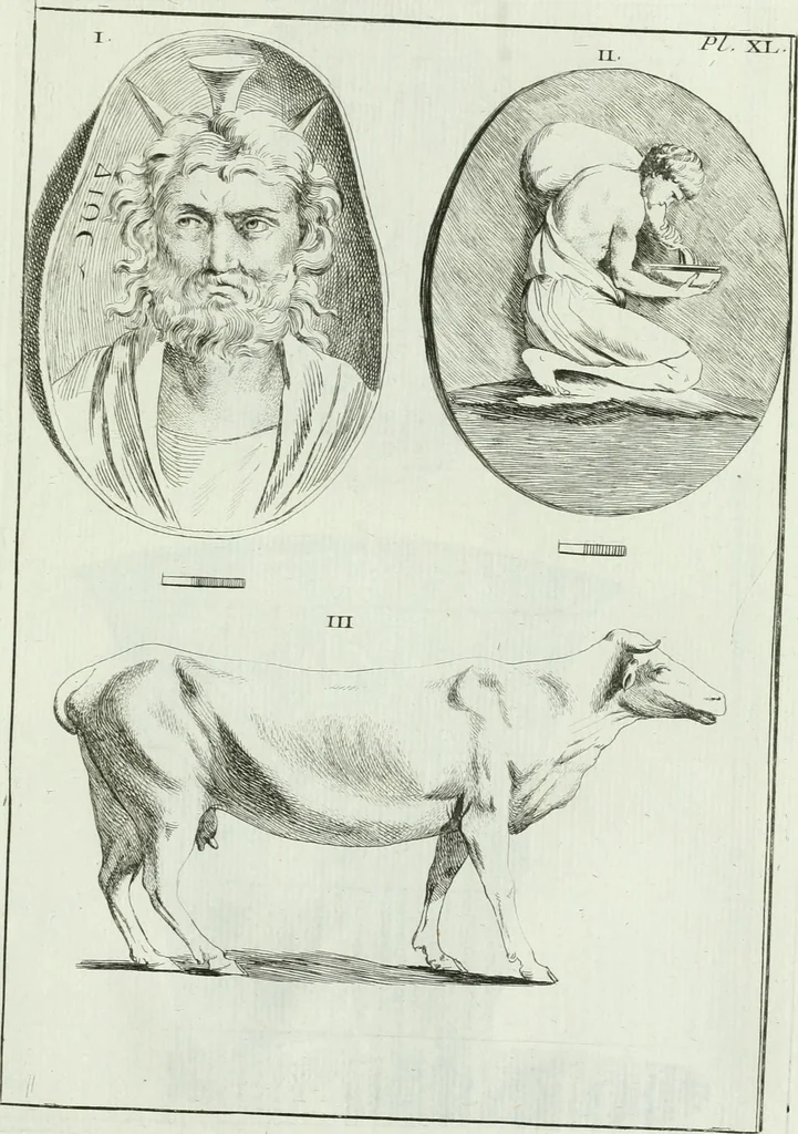 An illustration from Recueil d'antiquités egyptiennes, etrusques, grecques et romaines, 1756, leaf 524