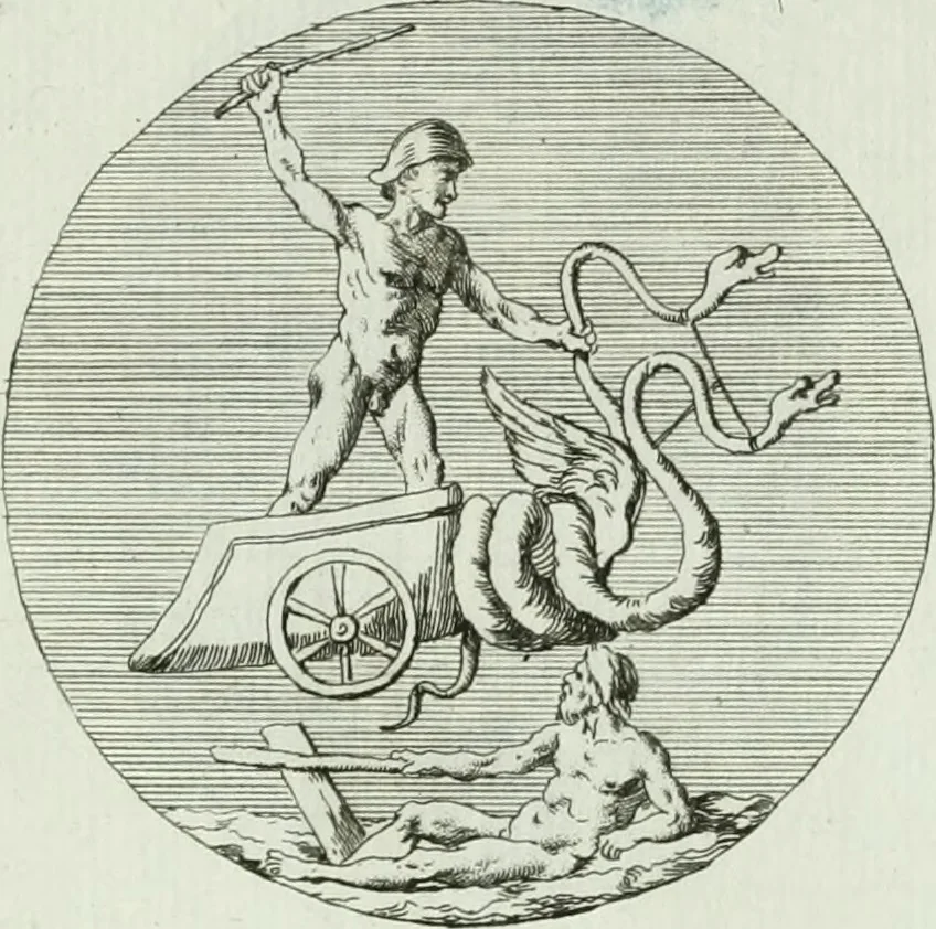 An illustration from Recueil d'antiquités egyptiennes, etrusques, grecques et romaines, 1756, leaf 530