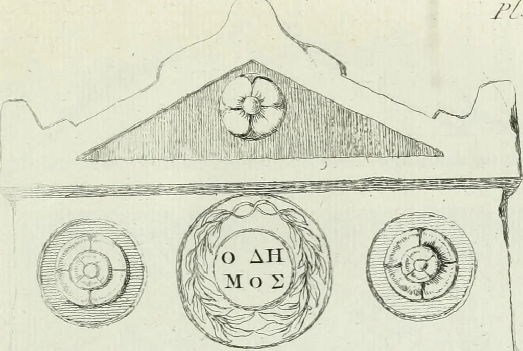 An illustration from Recueil d'antiquités egyptiennes, etrusques, grecques et romaines, 1756, leaf 594