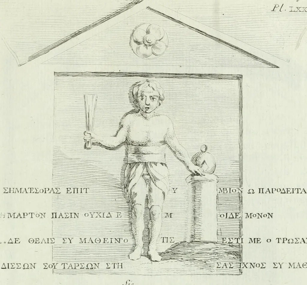 An illustration from Recueil d'antiquités egyptiennes, etrusques, grecques et romaines, 1756, leaf 598